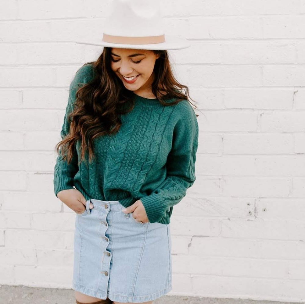 Hunter green sweater